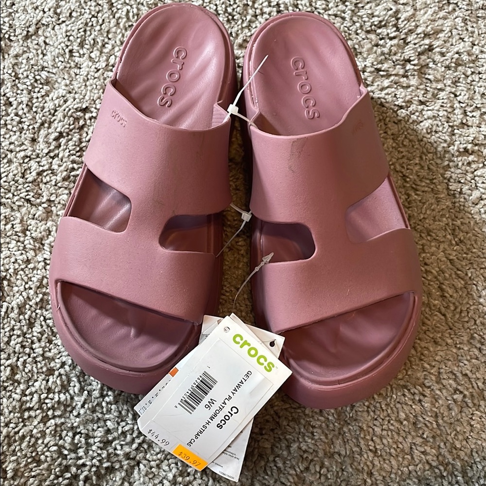 CROCS Mauve Slide Sandals